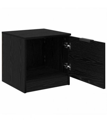 vidaXL Bed Cabinet 2 pcs Black Oak 40 x 39 x 40cm Engineered Wood