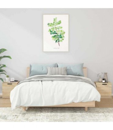 vidaXL Bedside Cabinets 2 pcs Sonoma Oak 40x39x40 cm