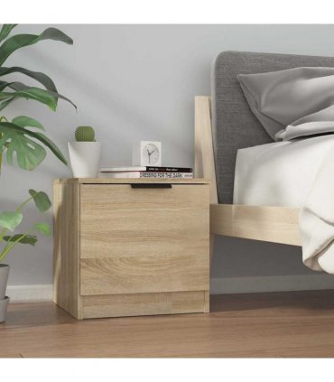 vidaXL Bedside Cabinets 2 pcs Sonoma Oak 40x39x40 cm