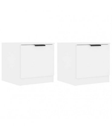 vidaXL Bedside Cabinets 2 pcs White 40x39x40 cm
