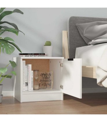 vidaXL Bedside Cabinets 2 pcs White 40x39x40 cm