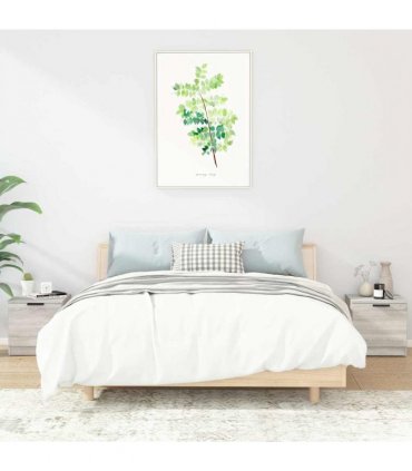vidaXL Bedside Cabinets 2 pcs Grey Sonoma 40x39x40 cm