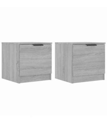 vidaXL Bedside Cabinets 2 pcs Grey Sonoma 40x39x40 cm