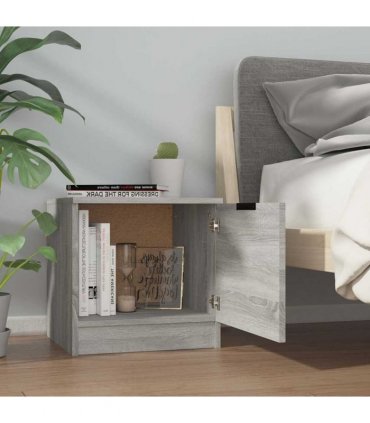 vidaXL Bedside Cabinets 2 pcs Grey Sonoma 40x39x40 cm