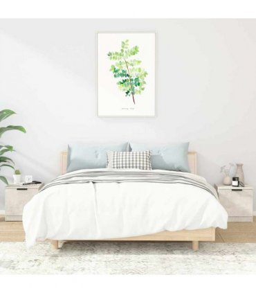 vidaXL Bedside Cabinets 2 pcs Concrete Grey 40x39x40 cm