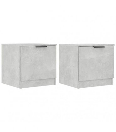 vidaXL Bedside Cabinets 2 pcs Concrete Grey 40x39x40 cm