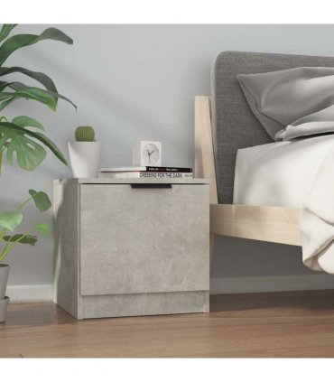 vidaXL Bedside Cabinets 2 pcs Concrete Grey 40x39x40 cm