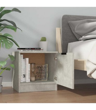 vidaXL Bedside Cabinets 2 pcs Concrete Grey 40x39x40 cm