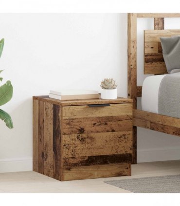 vidaXL Bed Cabinet 2 pcs Old Wood 40 x 39 x 40cm Engineered Wood