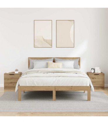 vidaXL Bed Cabinet 2 pcs Artisan Oak 40 x 39 x 40cm Engineered Wood