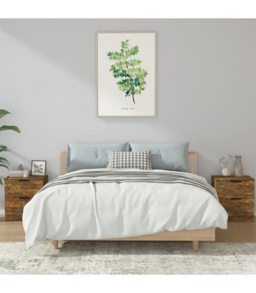 vidaXL Bedside Cabinets 2 pcs Smoked Oak Engineered Wood