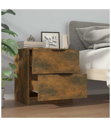 vidaXL Bedside Cabinets 2 pcs Smoked Oak Engineered Wood