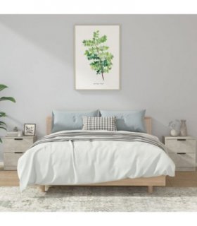 vidaXL Bedside Cabinets 2 pcs Concrete Grey Engineered Wood