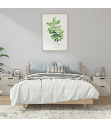 vidaXL Bedside Cabinets 2 pcs Concrete Grey Engineered Wood