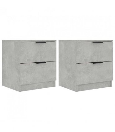 vidaXL Bedside Cabinets 2 pcs Concrete Grey Engineered Wood