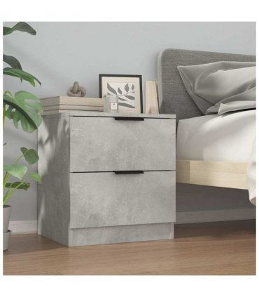 vidaXL Bedside Cabinets 2 pcs Concrete Grey Engineered Wood