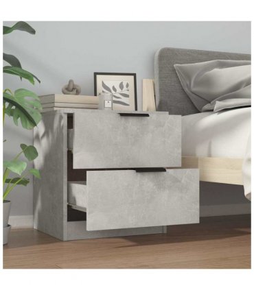 vidaXL Bedside Cabinets 2 pcs Concrete Grey Engineered Wood