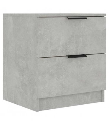 vidaXL Bedside Cabinets 2 pcs Concrete Grey Engineered Wood