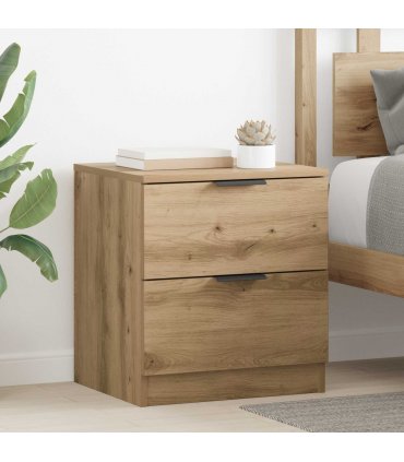 vidaXL Bedside Cabinet with Drawer 2 pcs Artisan Oak 45 x 39 x 50cm