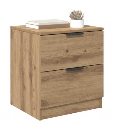 vidaXL Bedside Cabinet with Drawer 2 pcs Artisan Oak 45 x 39 x 50cm
