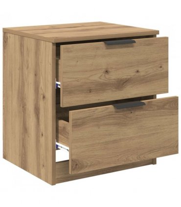 vidaXL Bedside Cabinet with Drawer 2 pcs Artisan Oak 45 x 39 x 50cm