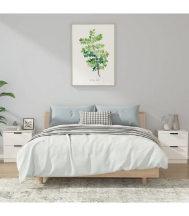 vidaXL Bedside Cabinets 2 pcs White Engineered Wood