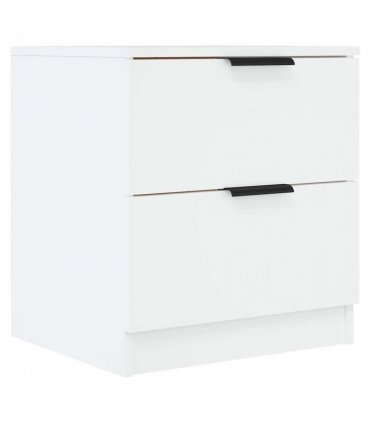vidaXL Bedside Cabinets 2 pcs White Engineered Wood