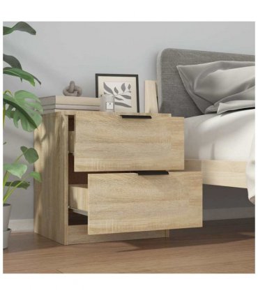 vidaXL Bedside Cabinets 2 pcs Sonoma Oak Engineered Wood