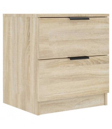 vidaXL Bedside Cabinets 2 pcs Sonoma Oak Engineered Wood
