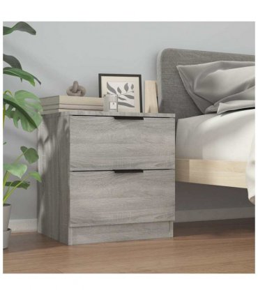 vidaXL Bedside Cabinets 2 pcs Grey Sonoma Engineered Wood