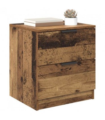 vidaXL Bedside Cabinet 2 pcs Old Wood 45 x 39 x 50cm Engineered Wood