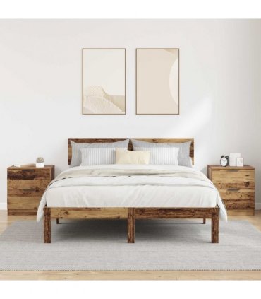 vidaXL Bedside Cabinet 2 pcs Old Wood 45 x 39 x 50cm Engineered Wood