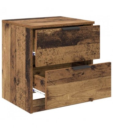 vidaXL Bedside Cabinet 2 pcs Old Wood 45 x 39 x 50cm Engineered Wood