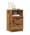 vidaXL Bedside Cabinet Old Wood 40x36x65 cm Engineered Wood