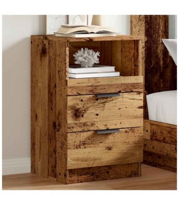 vidaXL Bedside Cabinet Old Wood 40x36x65 cm Engineered Wood