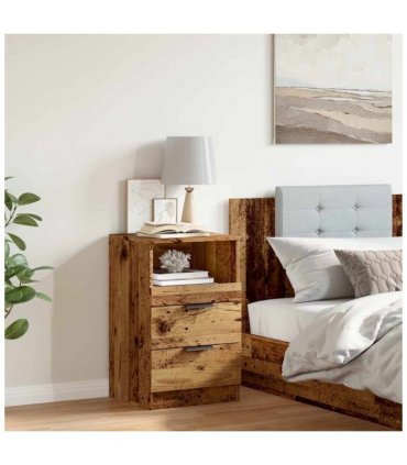 vidaXL Bedside Cabinet Old Wood 40x36x65 cm Engineered Wood