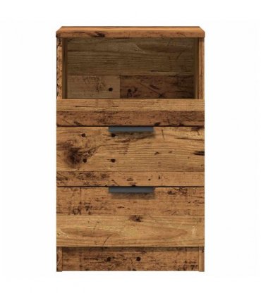 vidaXL Bedside Cabinet Old Wood 40x36x65 cm Engineered Wood