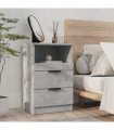 vidaXL Bedside Cabinet Concrete Grey Engineered Wood