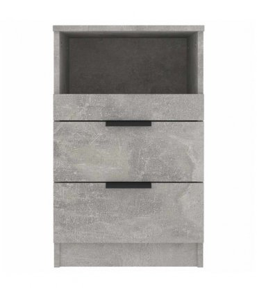 vidaXL Bedside Cabinet Concrete Grey Engineered Wood