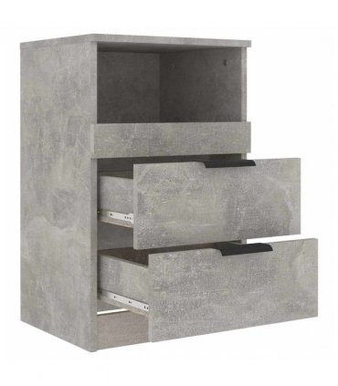 vidaXL Bedside Cabinet Concrete Grey Engineered Wood