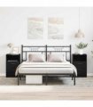 vidaXL Bedside Cabinet 2 pcs Black Oak 40 x 35 x 65 cm Engineered Wood
