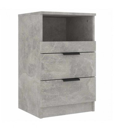 vidaXL Bedside Cabinets 2 pcs Concrete Grey Engineered Wood — V0672029745