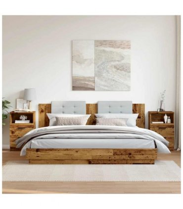 vidaXL Bedside Cabinets 2 pcs Old Wood 40x36x65 cm Engineered Wood