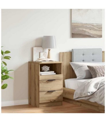 vidaXL Bedside Cabinet Artisan Oak 40x36x65 cm Engineered Wood