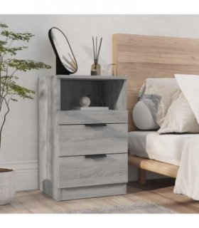 vidaXL Bedside Cabinet Grey Sonoma Engineered Wood