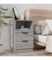 vidaXL Bedside Cabinet Grey Sonoma Engineered Wood