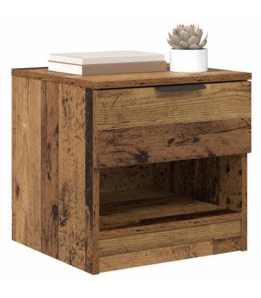 vidaXL Bed Cabinet 2 pcs Old Wood 40 x 39 x 40cm Engineered Wood — V0672029753