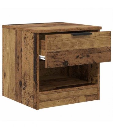 vidaXL Bed Cabinet 2 pcs Old Wood 40 x 39 x 40cm Engineered Wood — V0672029753