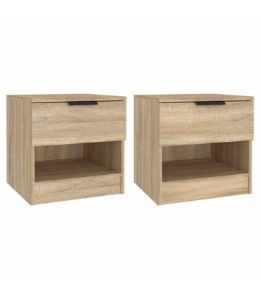 vidaXL Bedside Cabinets 2 pcs Sonoma Oak Engineered Wood — V0672029754