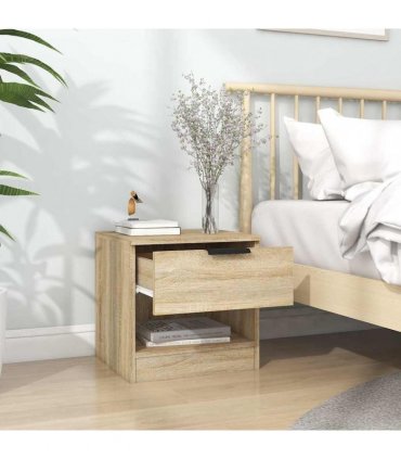 vidaXL Bedside Cabinets 2 pcs Sonoma Oak Engineered Wood — V0672029754